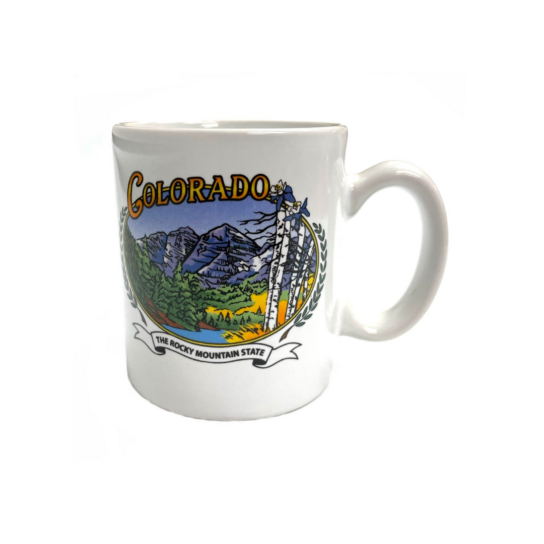 colorado rocky mountain state mini coffee mug souvenir