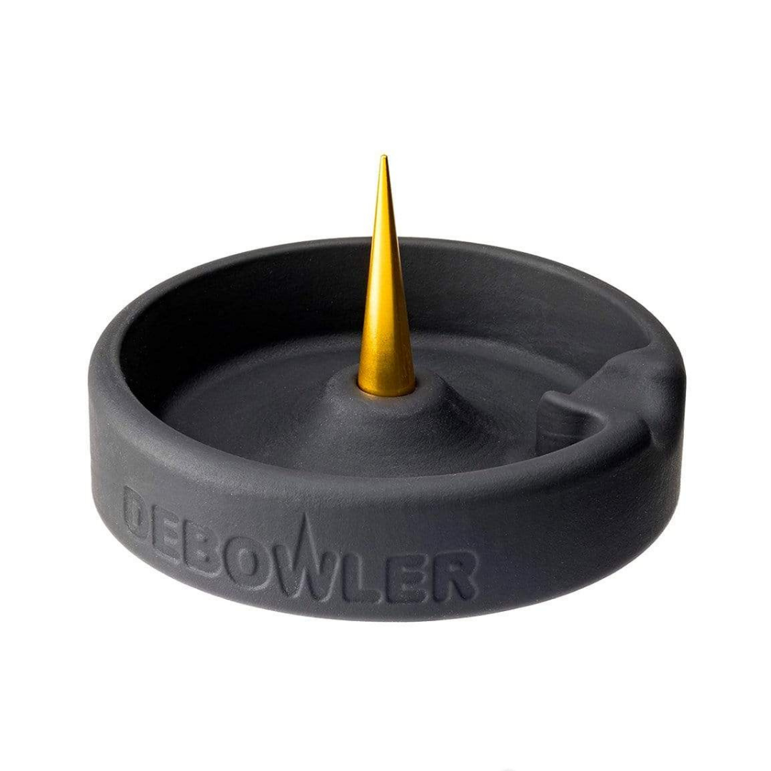 debowler minimalist silicone spiked ashtray gold black