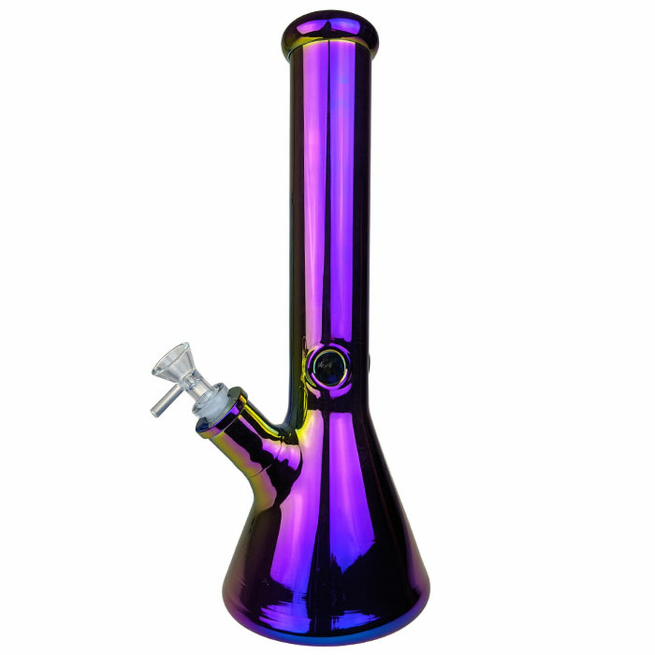 electroplated beaker bong water pipe purple 14 inch