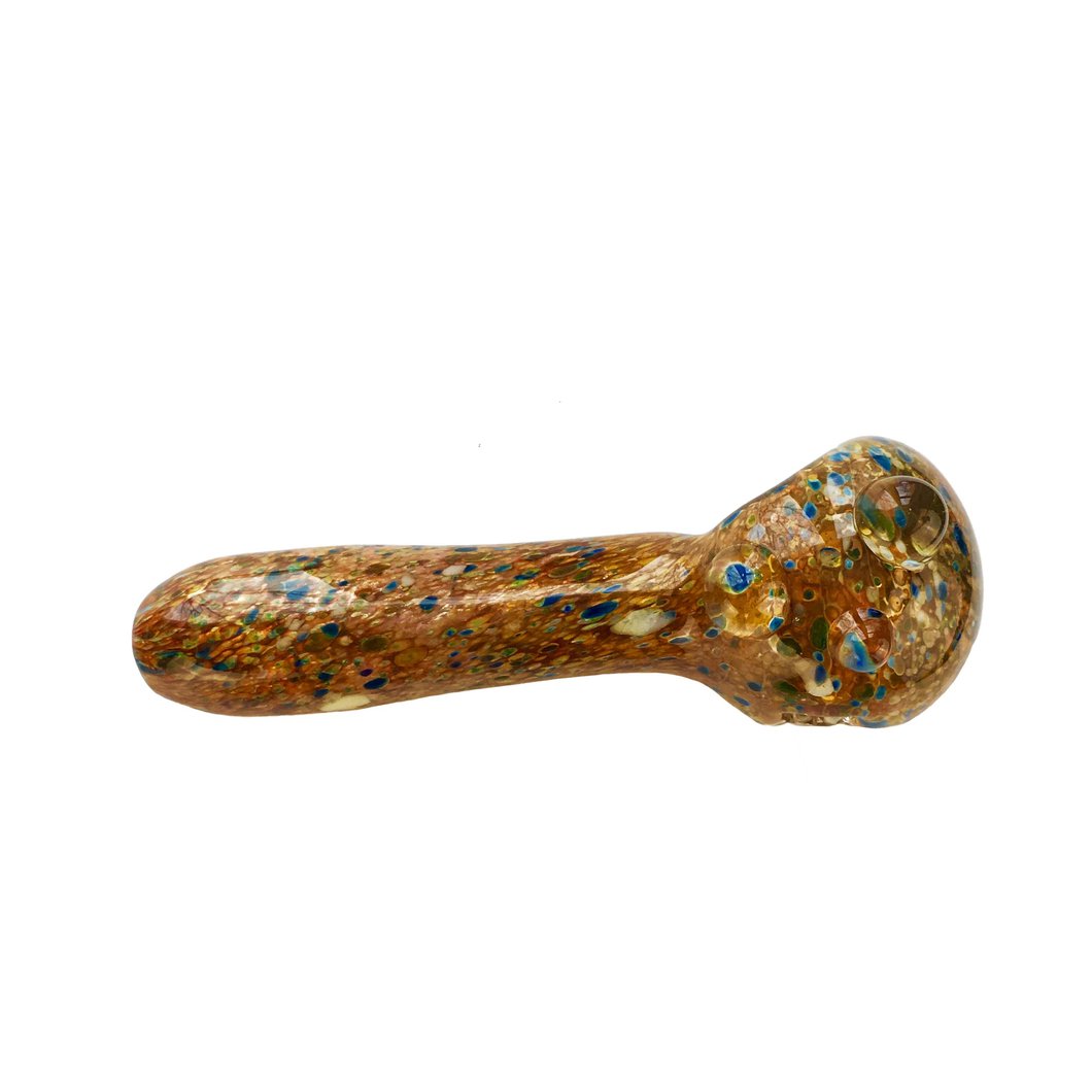 Empire Glassworks Frit Spoon Pipe - Peacock