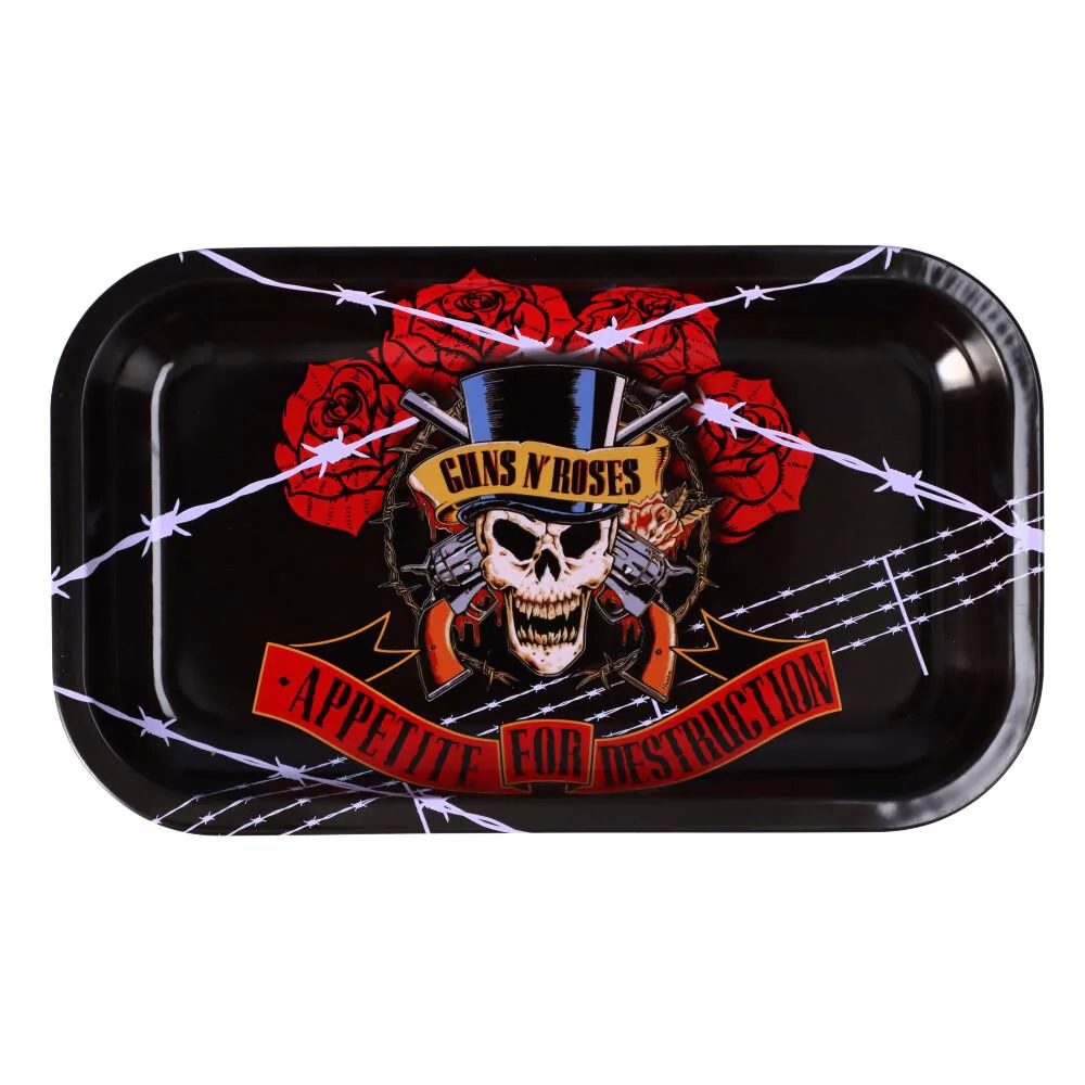 famous brandz guns n roses rolling tray barbed wire medium
