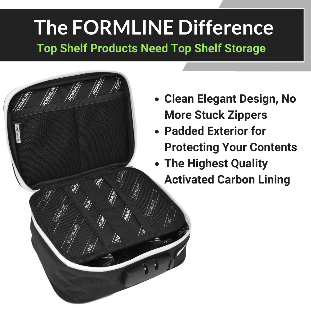 Formline Smell Proof Case with Combination Lock (8" x 6" x 3")