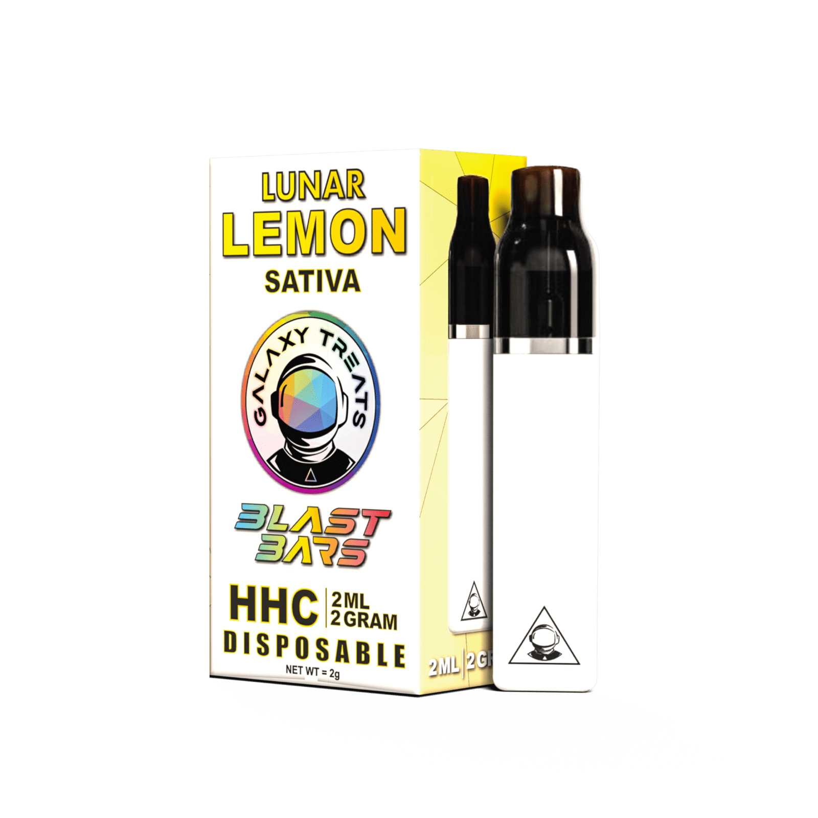 galaxy treats lunar lemon hhc disposable vape pen sativa 2 gram