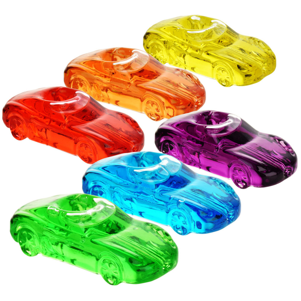 Glycerin Race Car Glass Hand Pipe Colors