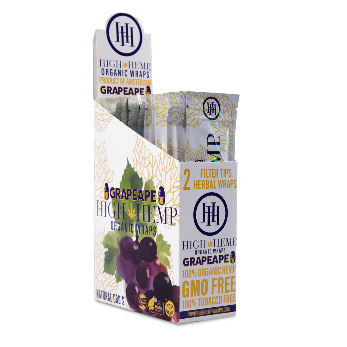 HIGH HEMP ORAGNIC WRAPS - GRAPE APE 25 PK