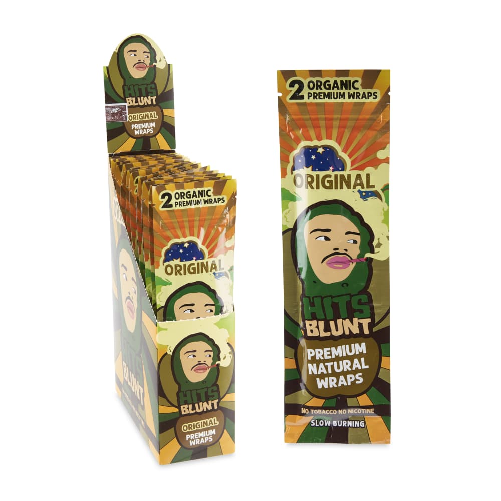 hits blunt organic hemp wraps box original
