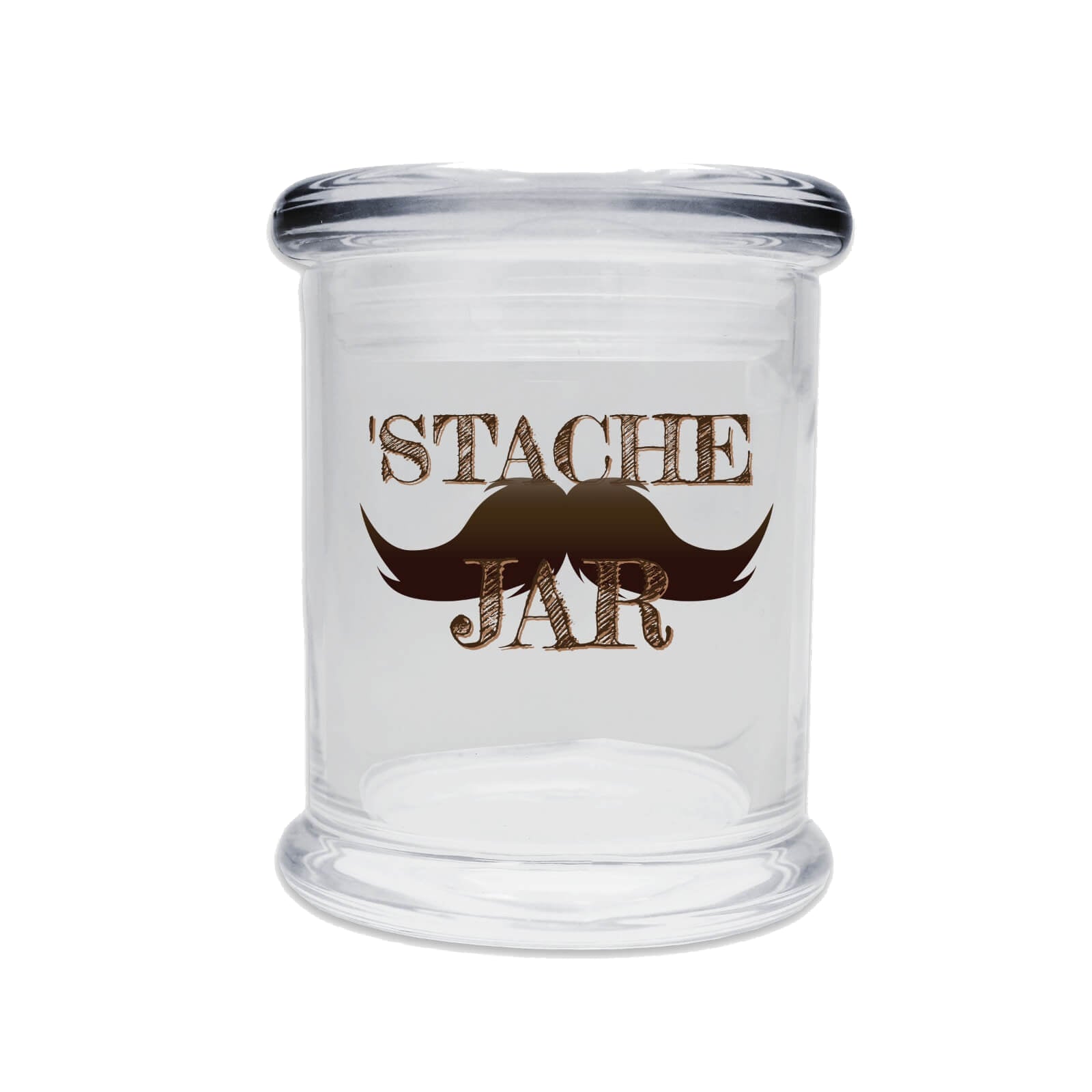 juggz glass stache jar mustache