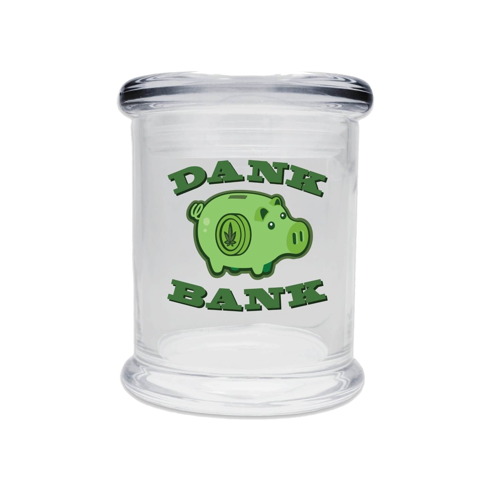 juggz glass stash jar dank bank green