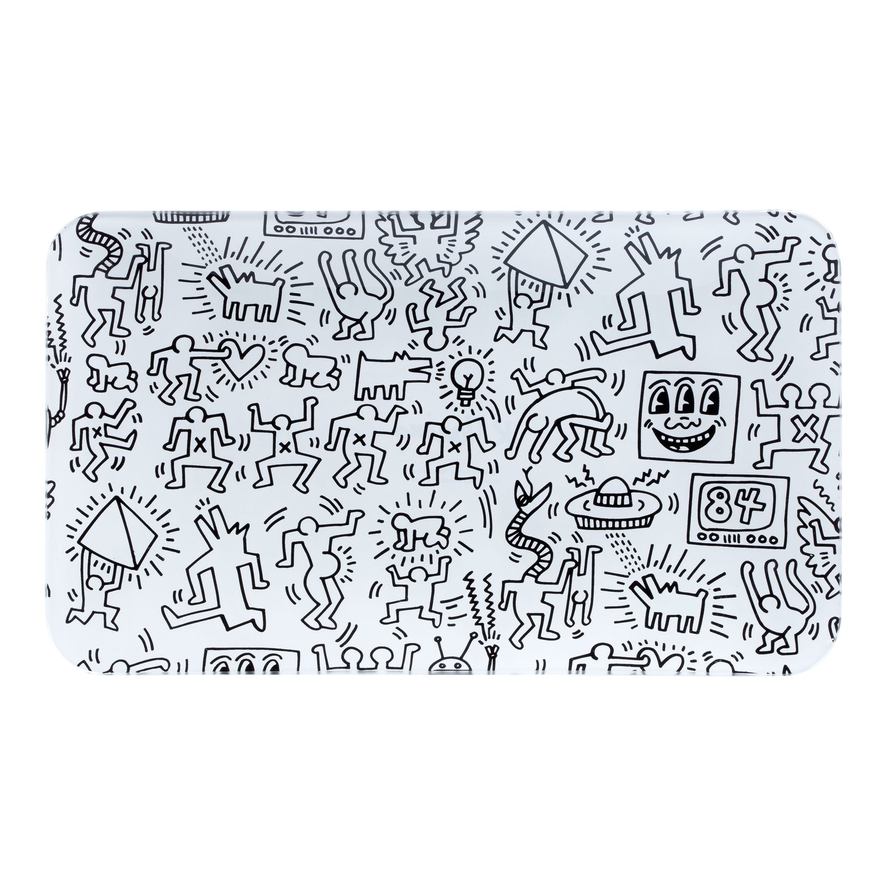 K.Haring Glass Rolling Tray