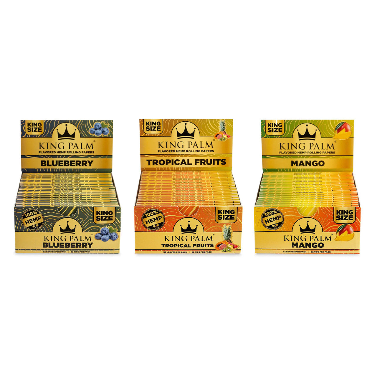 King Palm Flavored Hemp Rolling Papers King Size Flavors