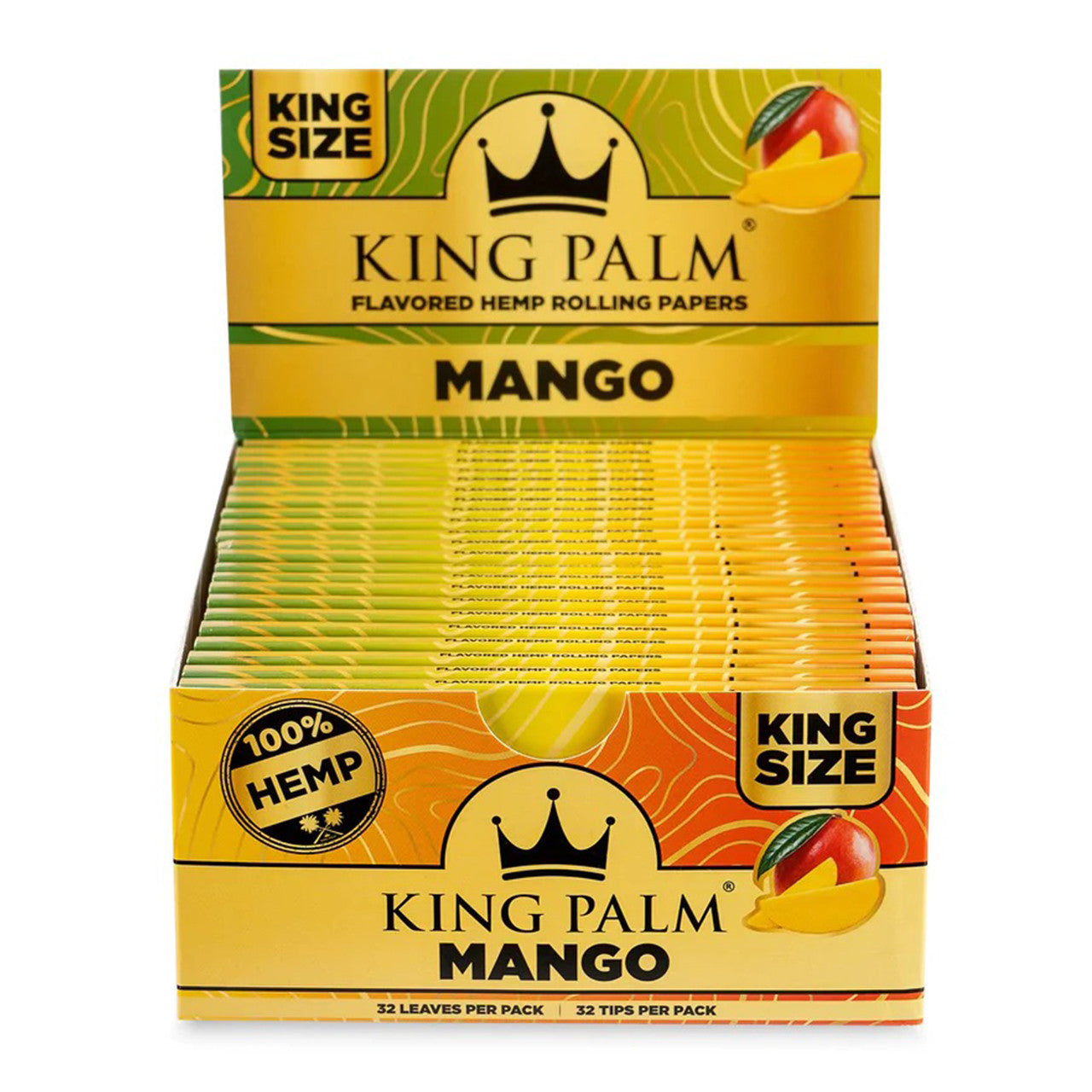 King Palm Flavored Hemp Rolling Papers King Size Mango Box