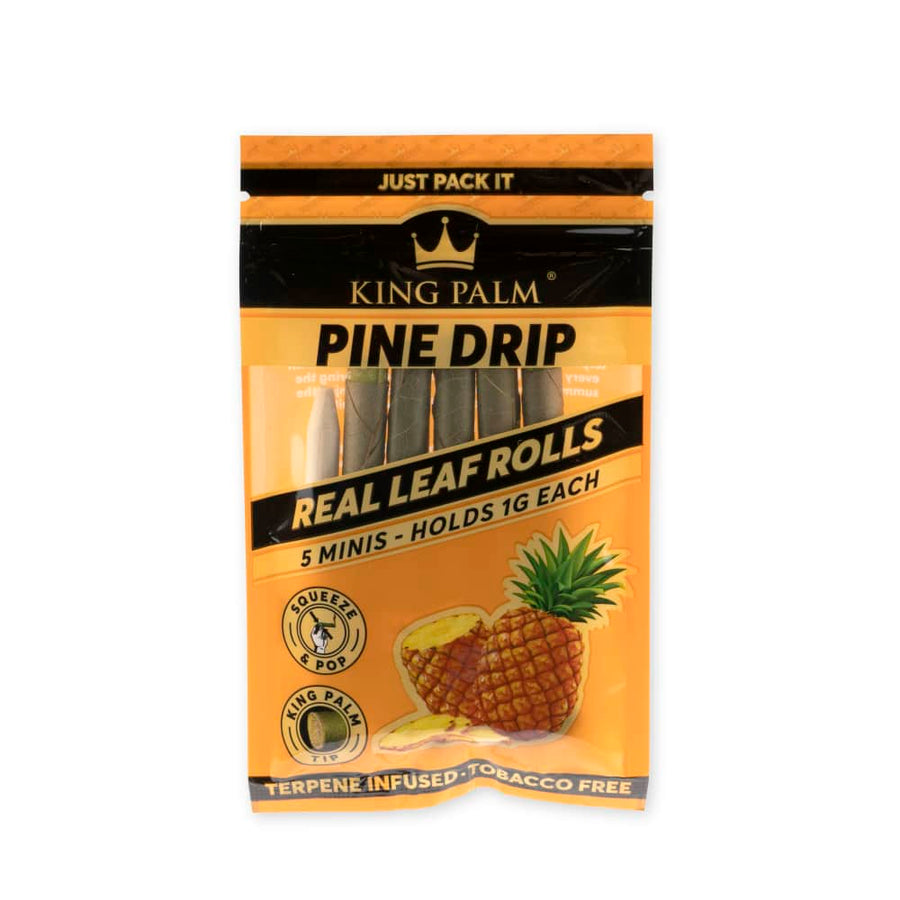 king palm mini leaf rolls pine drip 5 pack