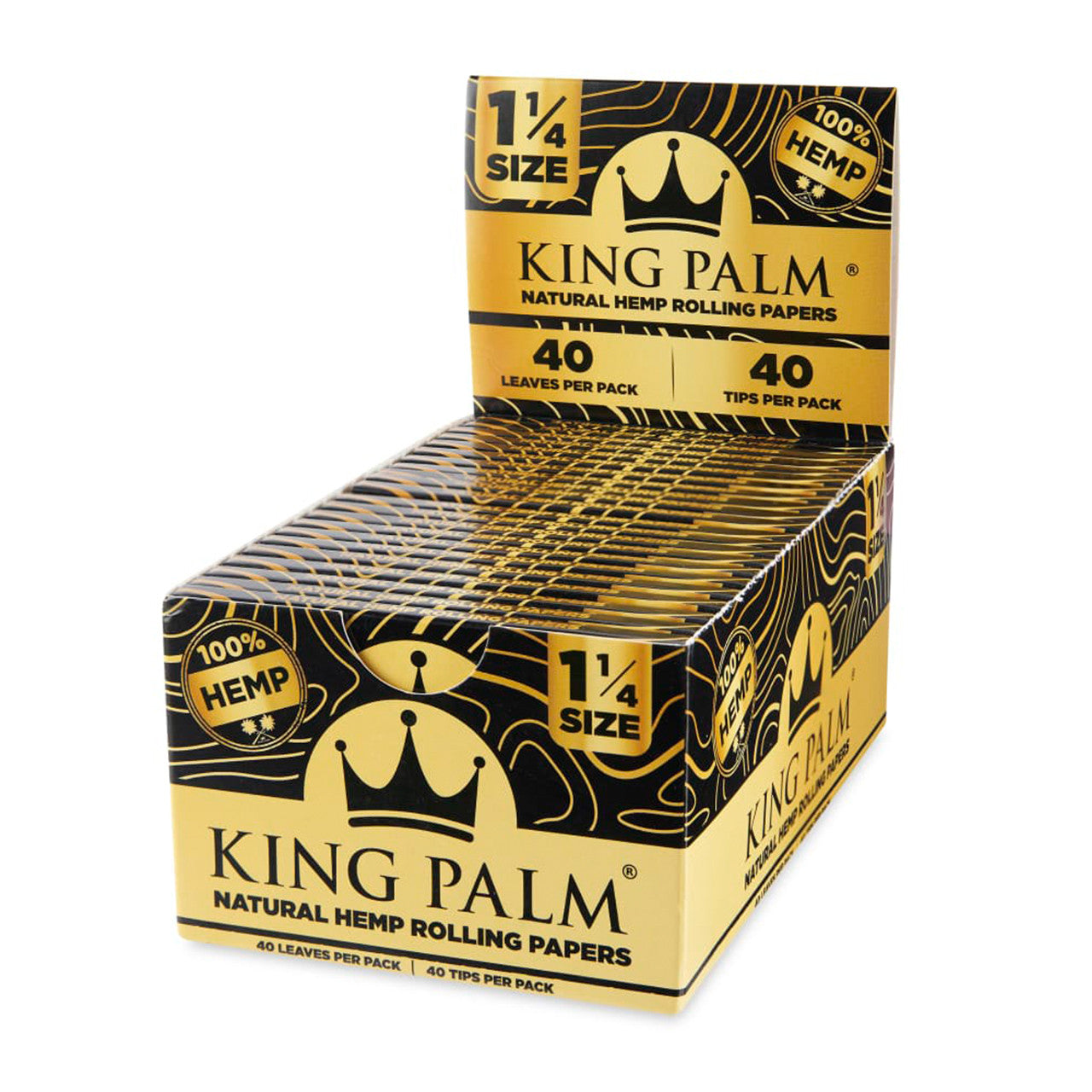 King Palm Natural Hemp Rolling Papers Display