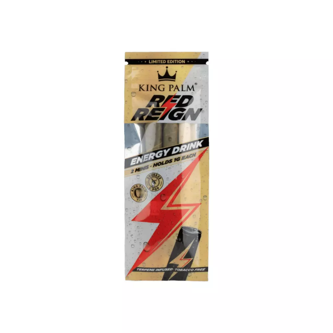 king palm red reign energy drink mini rolls