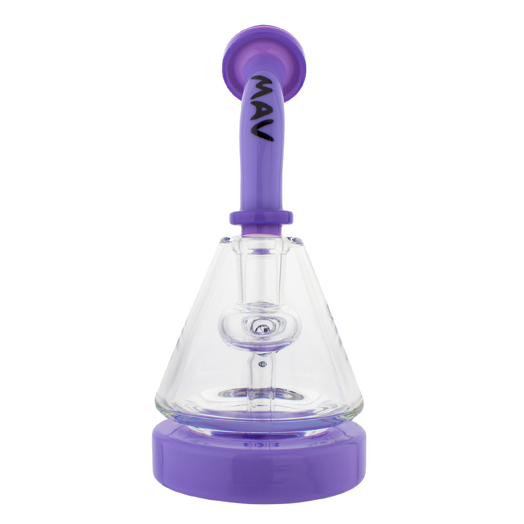 mav glass pyramid dab rig milky purple