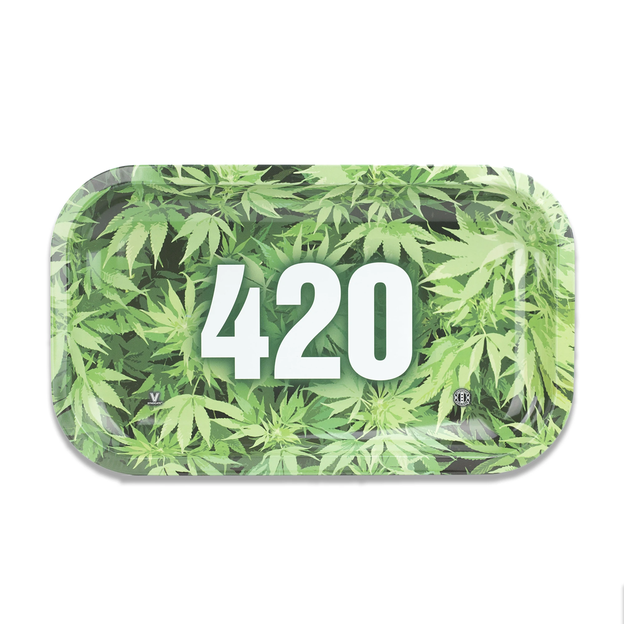 metal rolling tray 420 green medium v syndicate