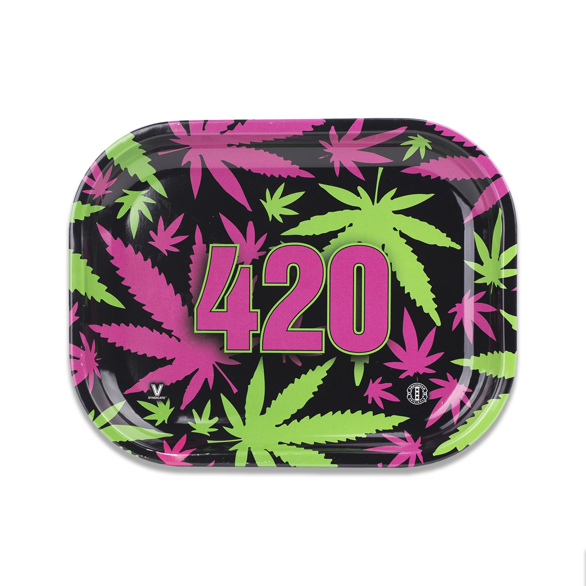 metal rolling tray 420 retro small v syndicate