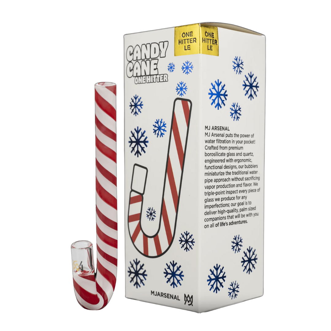MJ Arsenal Candy Cane One Hitter Hand Pipe Holiday Box