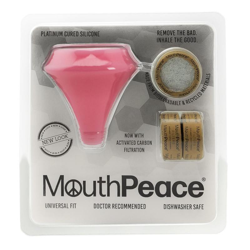 moose labs glass bong mouthpiece carbon filter pink