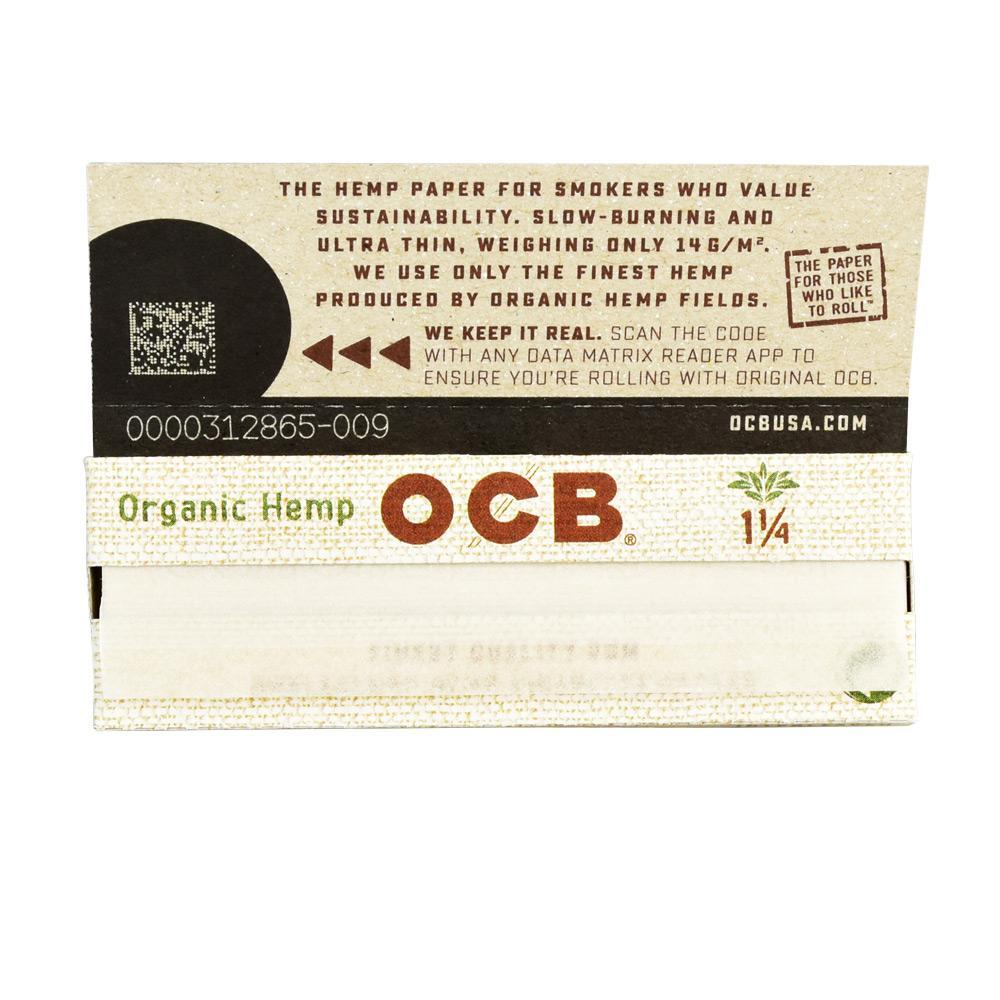 ocb organic hemp rolling papers booklet