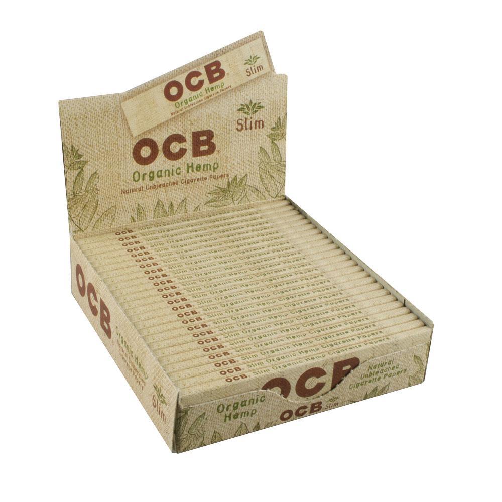 ocb organic hemp rolling papers slim box