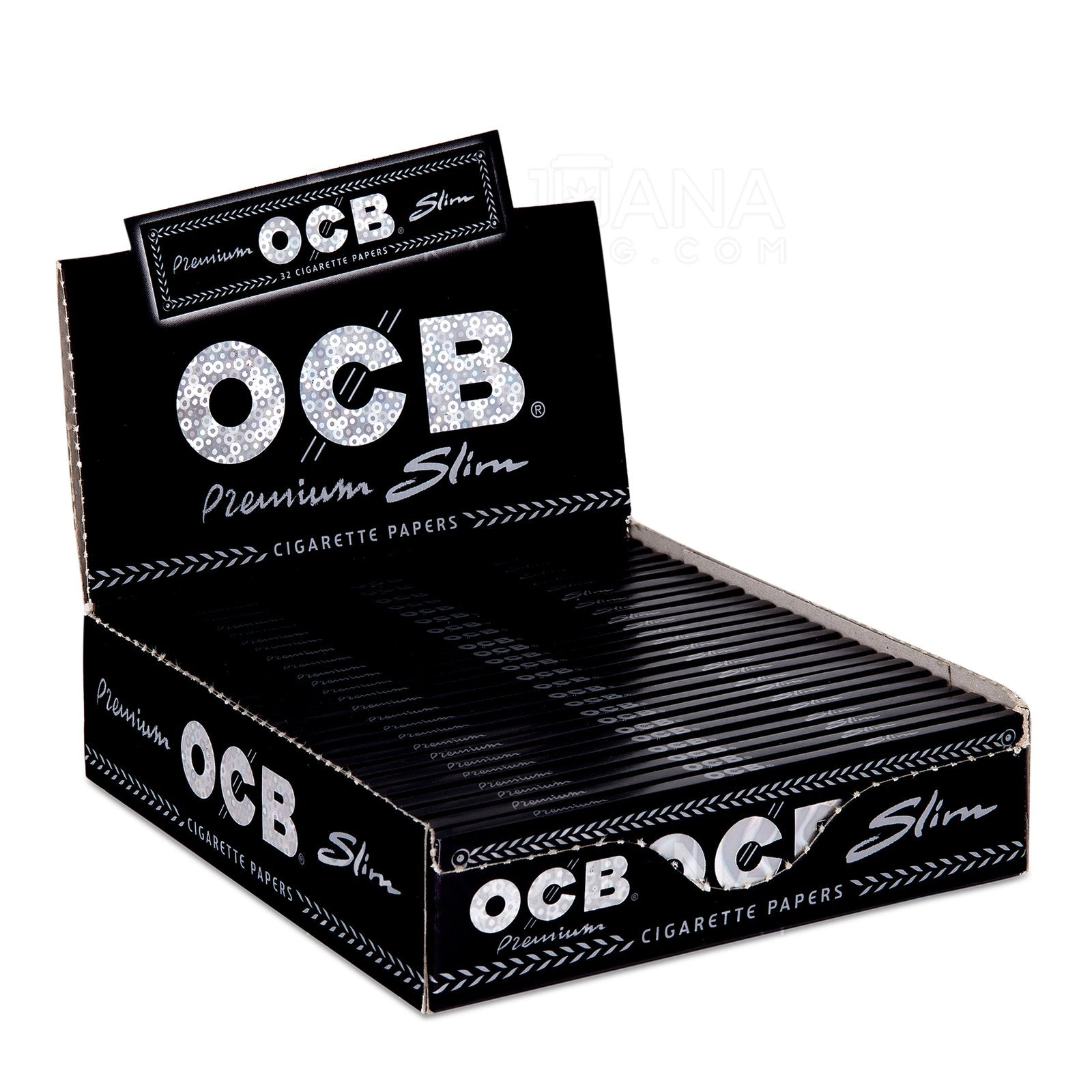 ocb premium rolling papers king size slim black display box