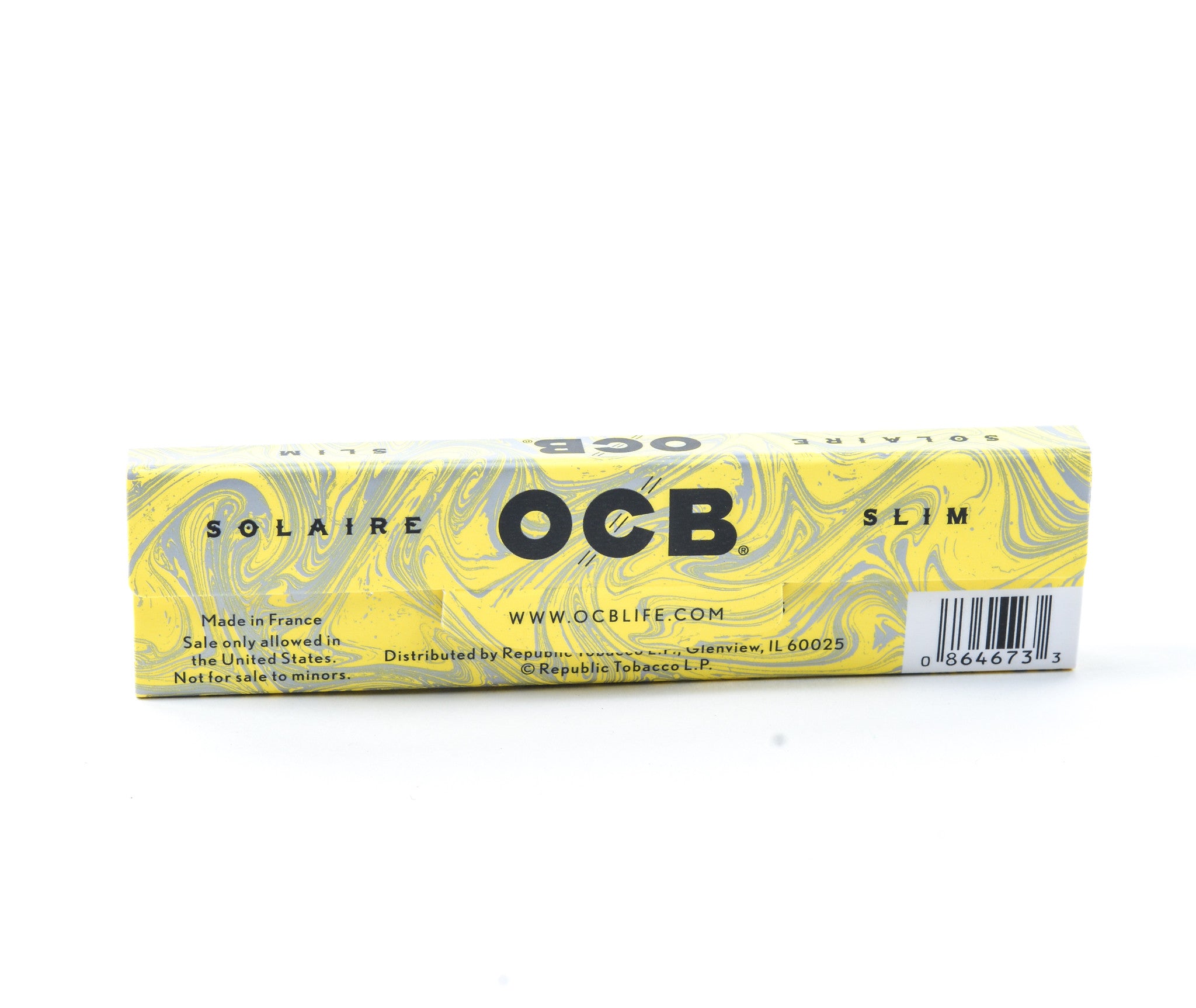 ocb solaire rolling papers tips slim yellow