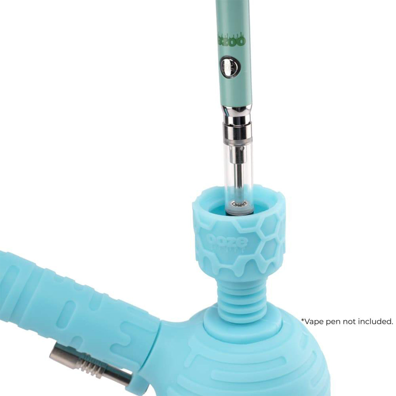 ooze blaster silicone water pipe dab rig aqua teal vape pen