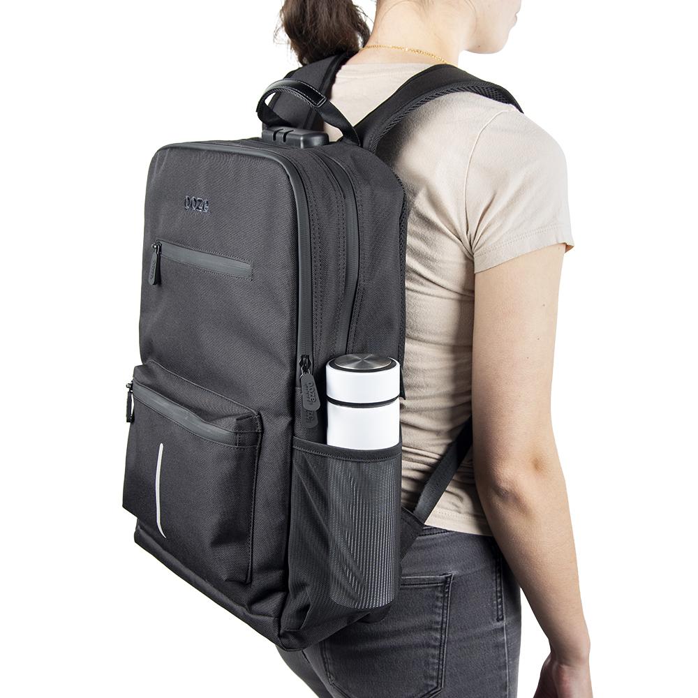 ooze traveler smell proof backpack bag black