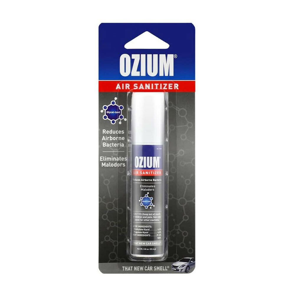 ozium air sanitizer that new car smell travel size