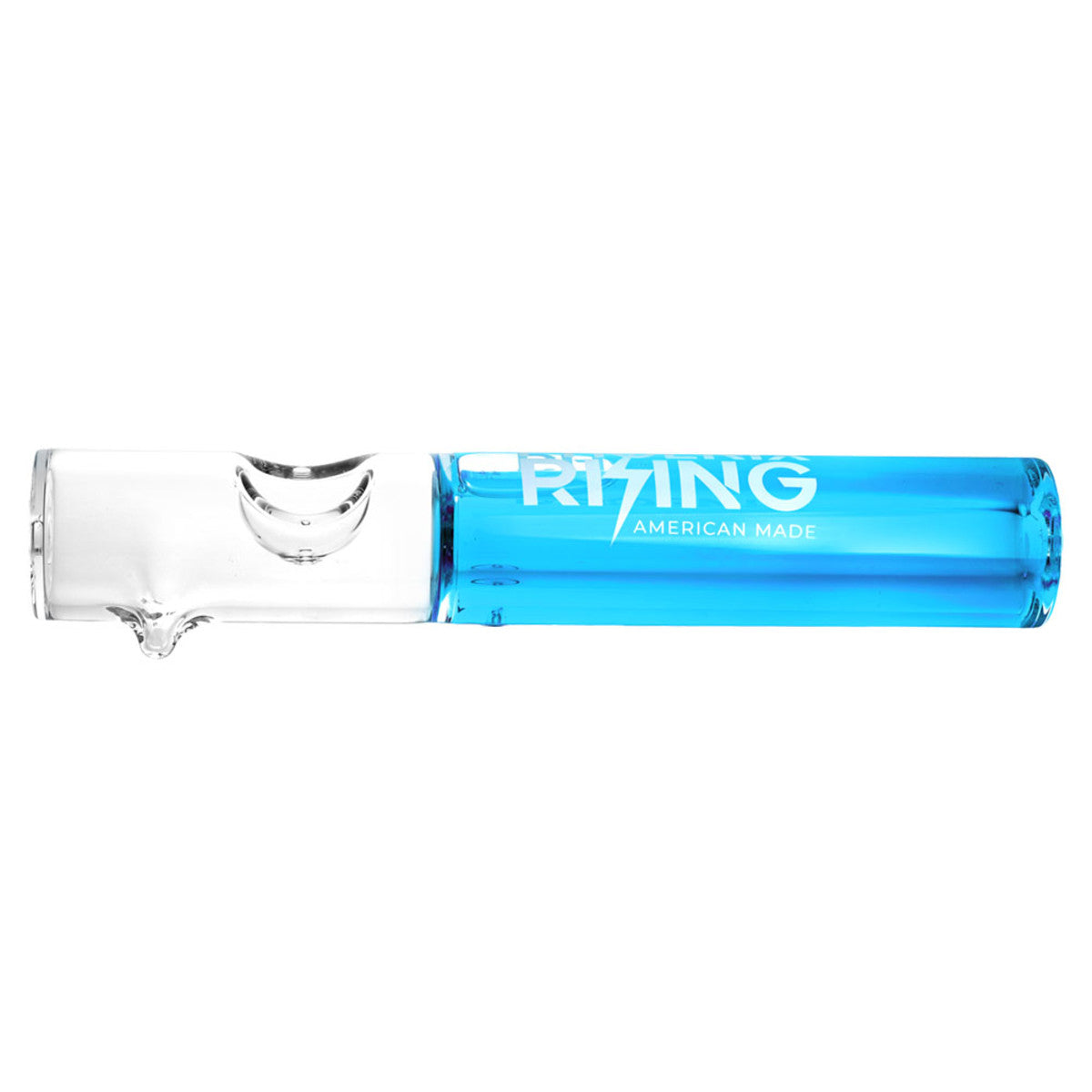 Phoenix Rising Glycerin Steamroller Glass Pipe 10 Inch Blue
