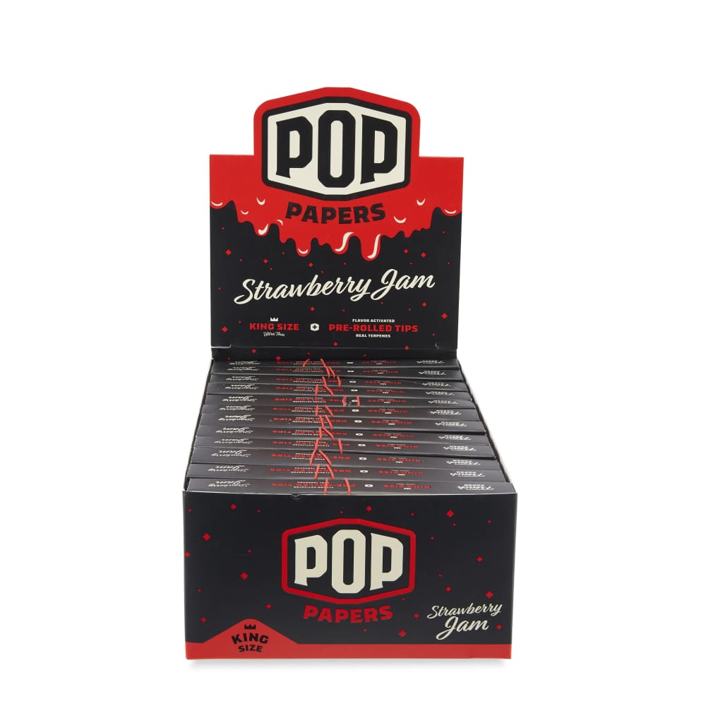 POP Rolling Papers w/ Flavor Filter Tips: Strawberry Jam