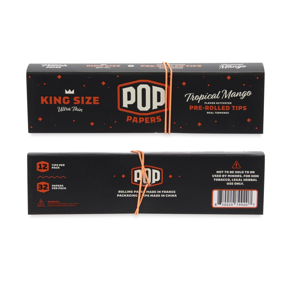 POP Rolling Papers w/ Flavor Filter Tips: Tropical Mango