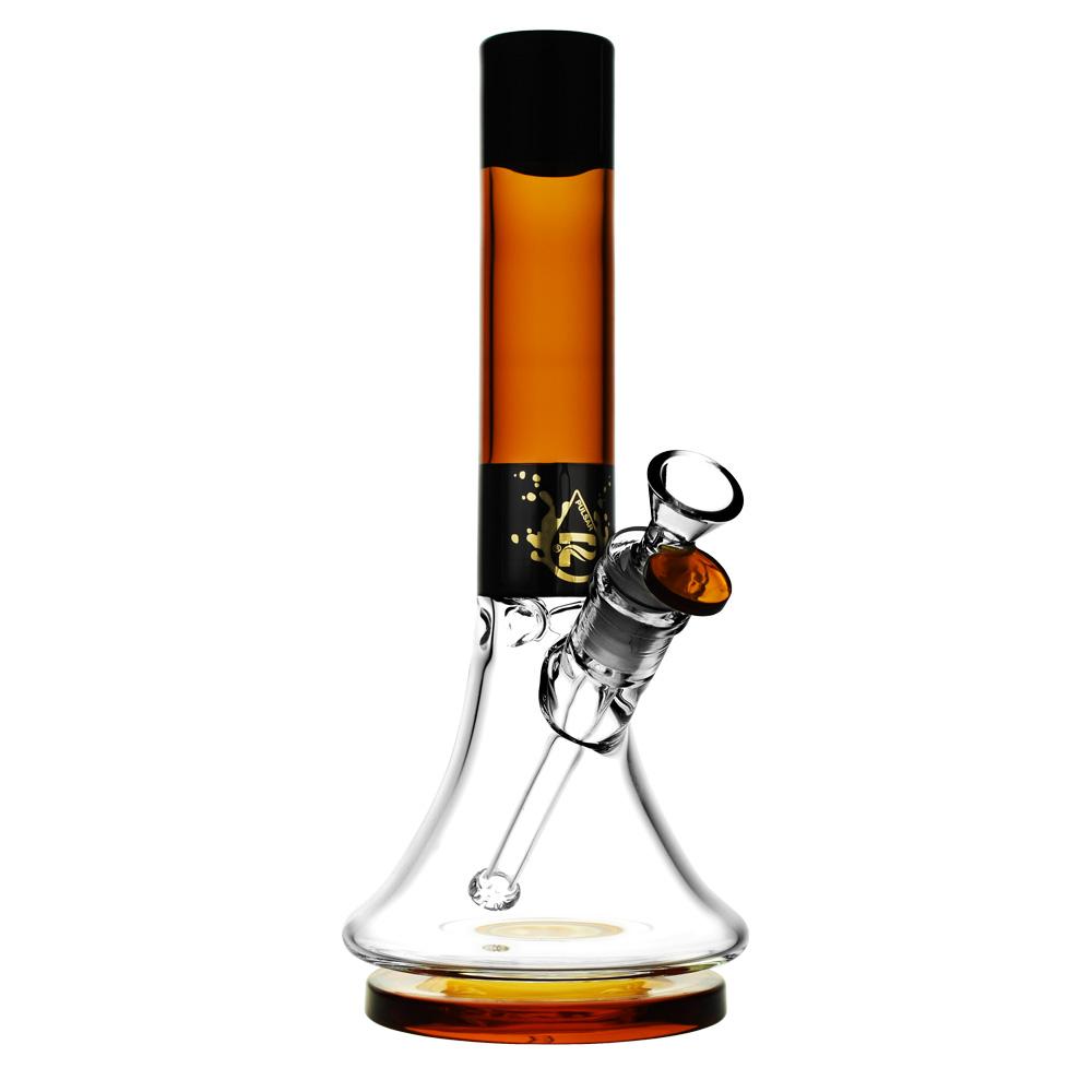 pulsar high class glass beaker bong amber
