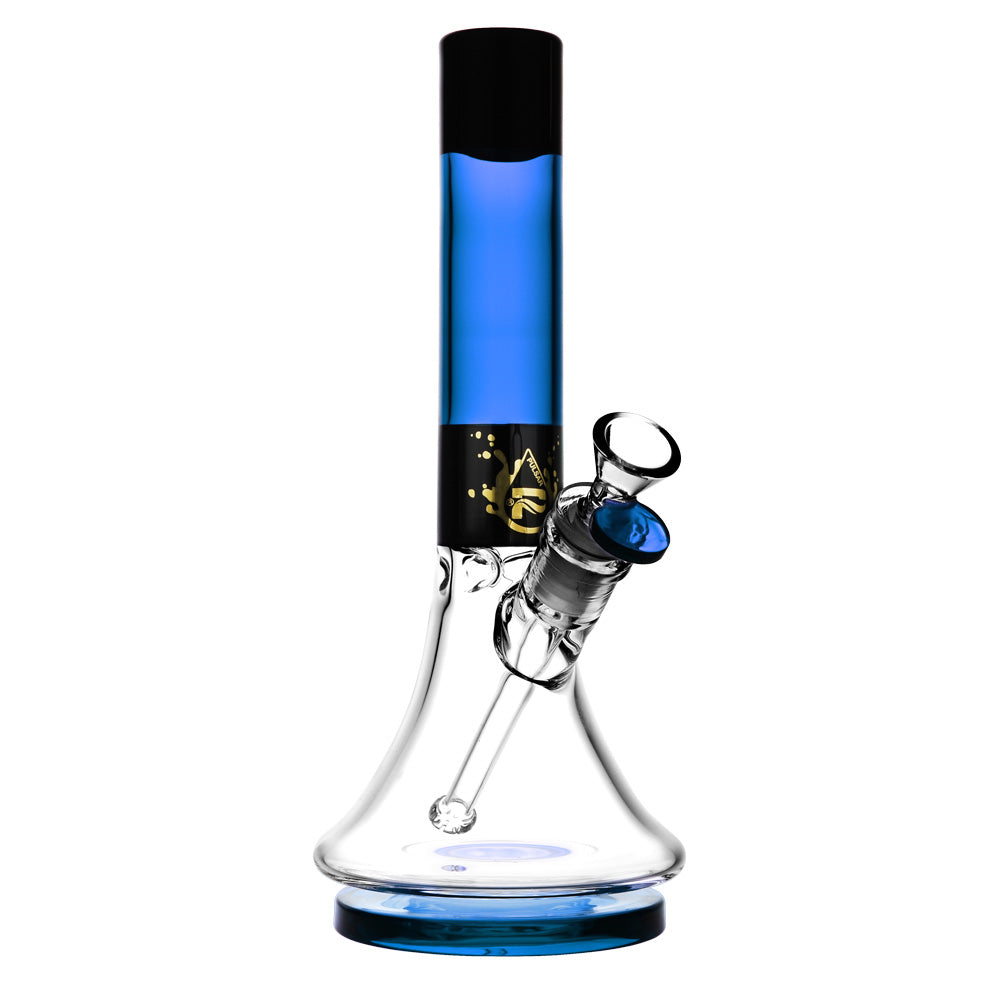 pulsar high class glass beaker bong blue