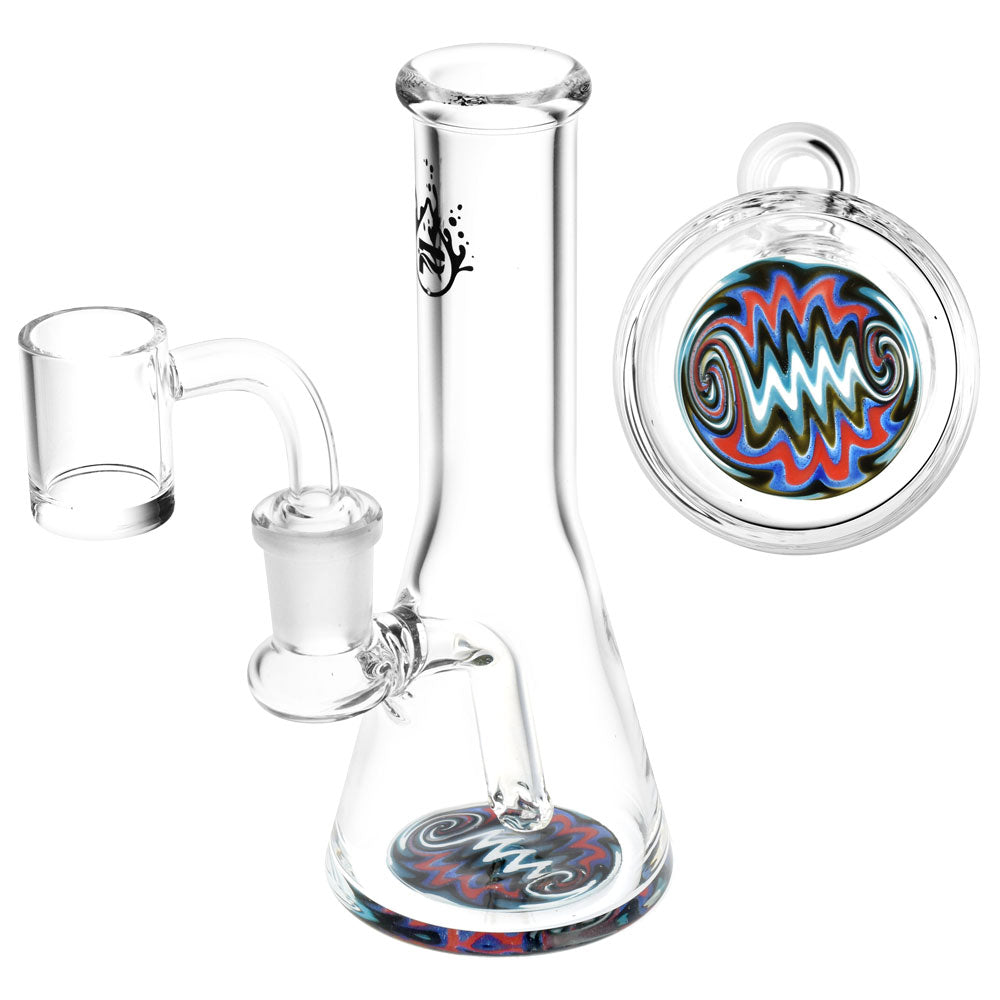 pulsar party bottom mini dab rig blue red