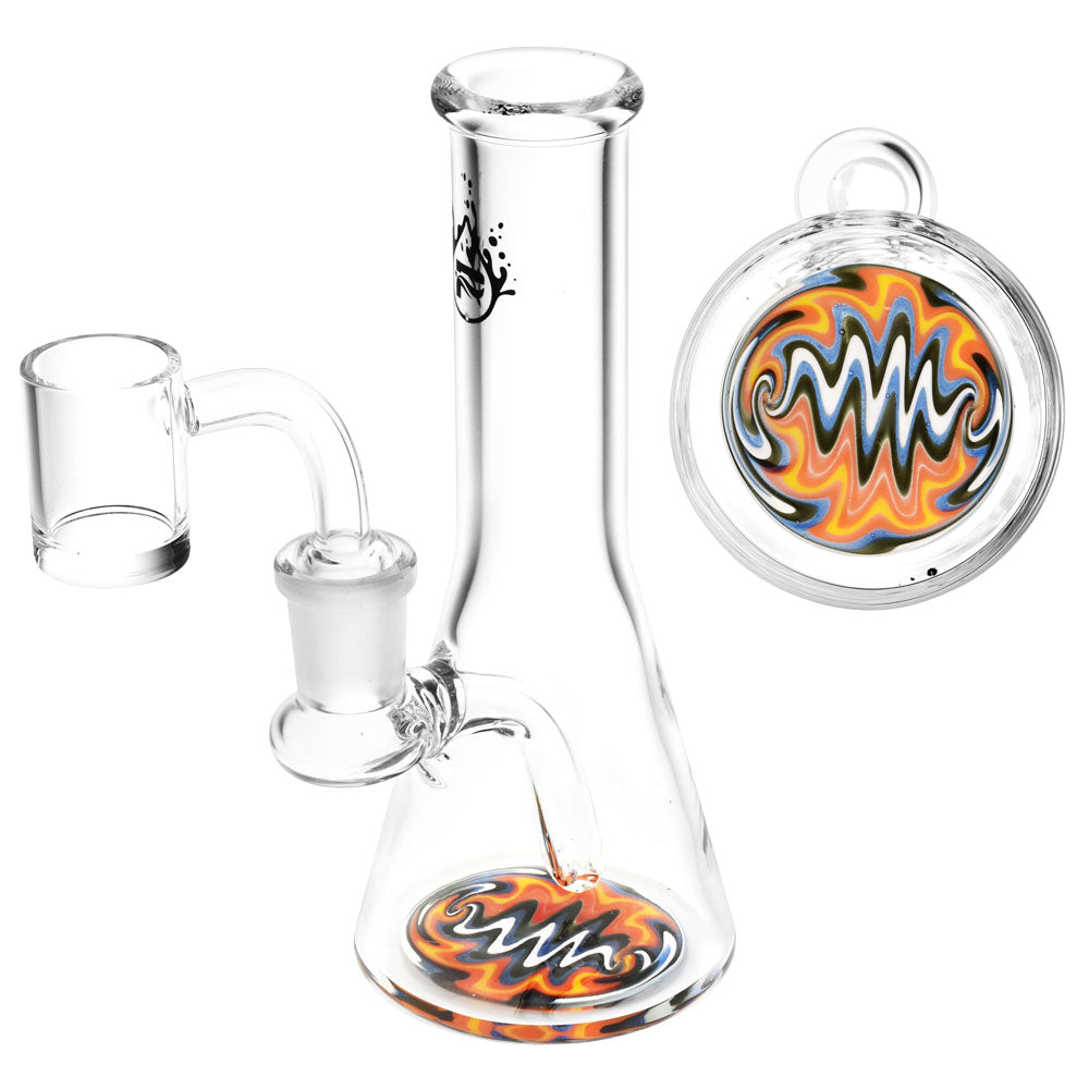 pulsar party bottom mini dab rig orange blue