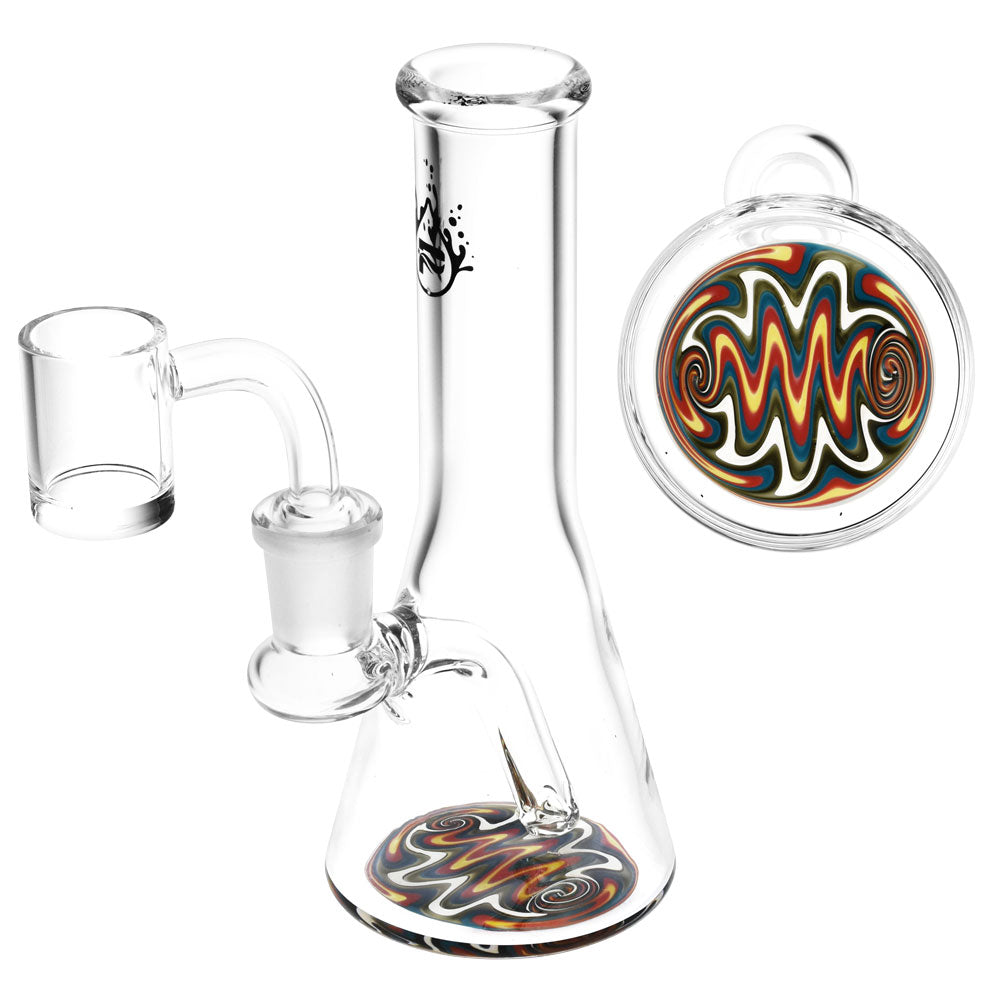 pulsar party on the bottom mini dab rig red yellow