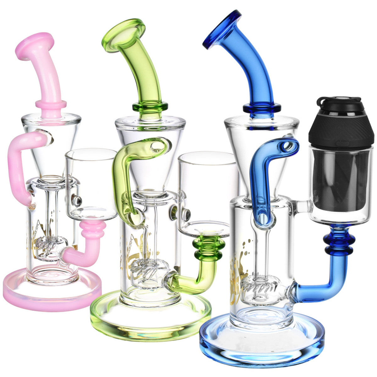 Pulsar Puffco Proxy Recycler Glass Water Pipe Colors
