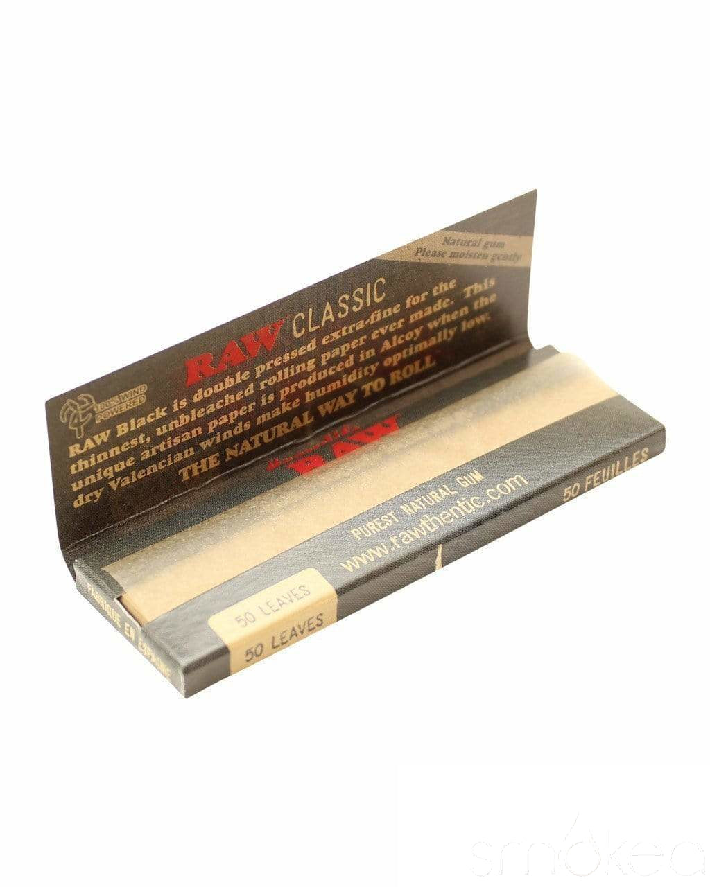 raw black classic rolling papers booklet