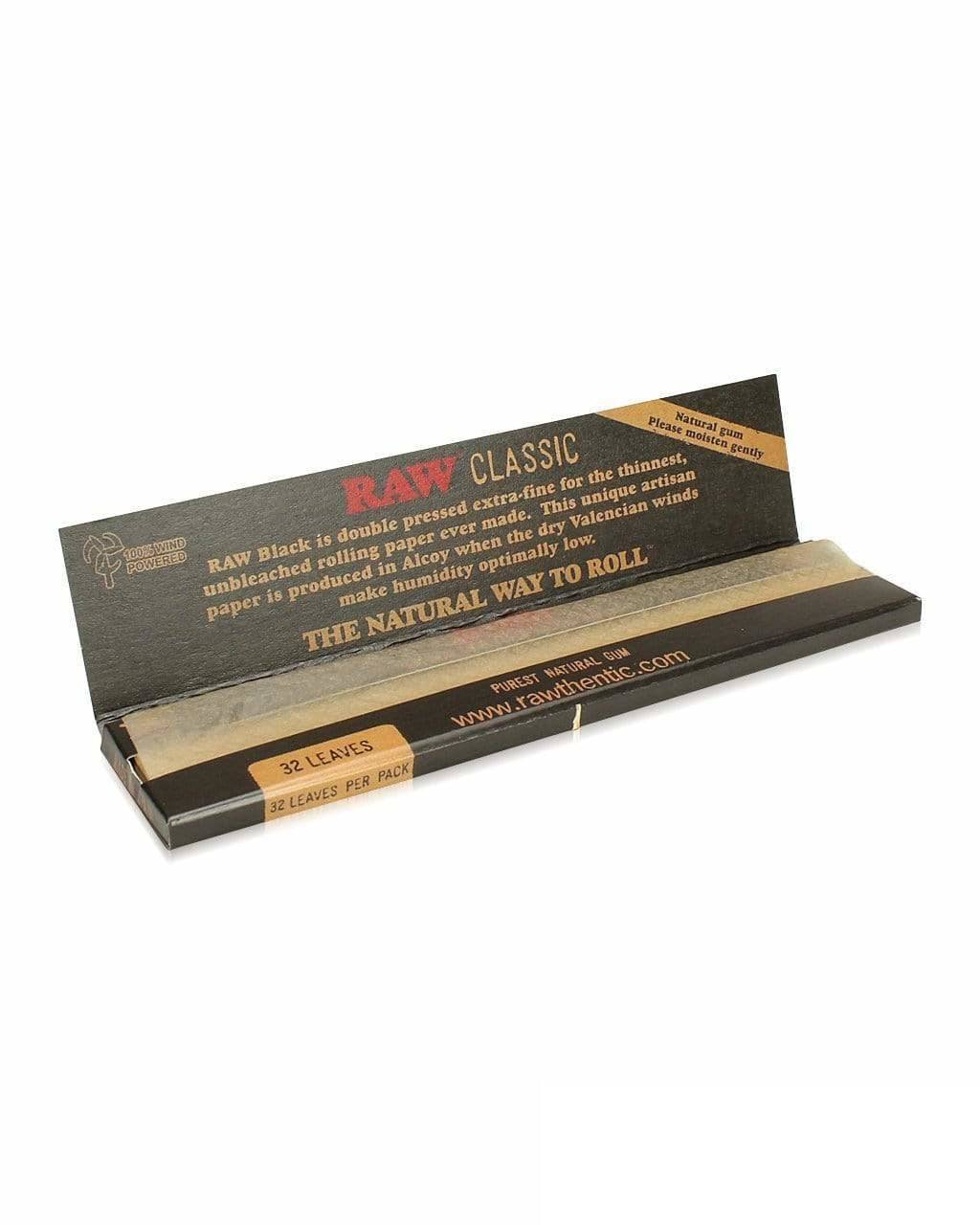 raw black classic rolling papers king size slim booklet
