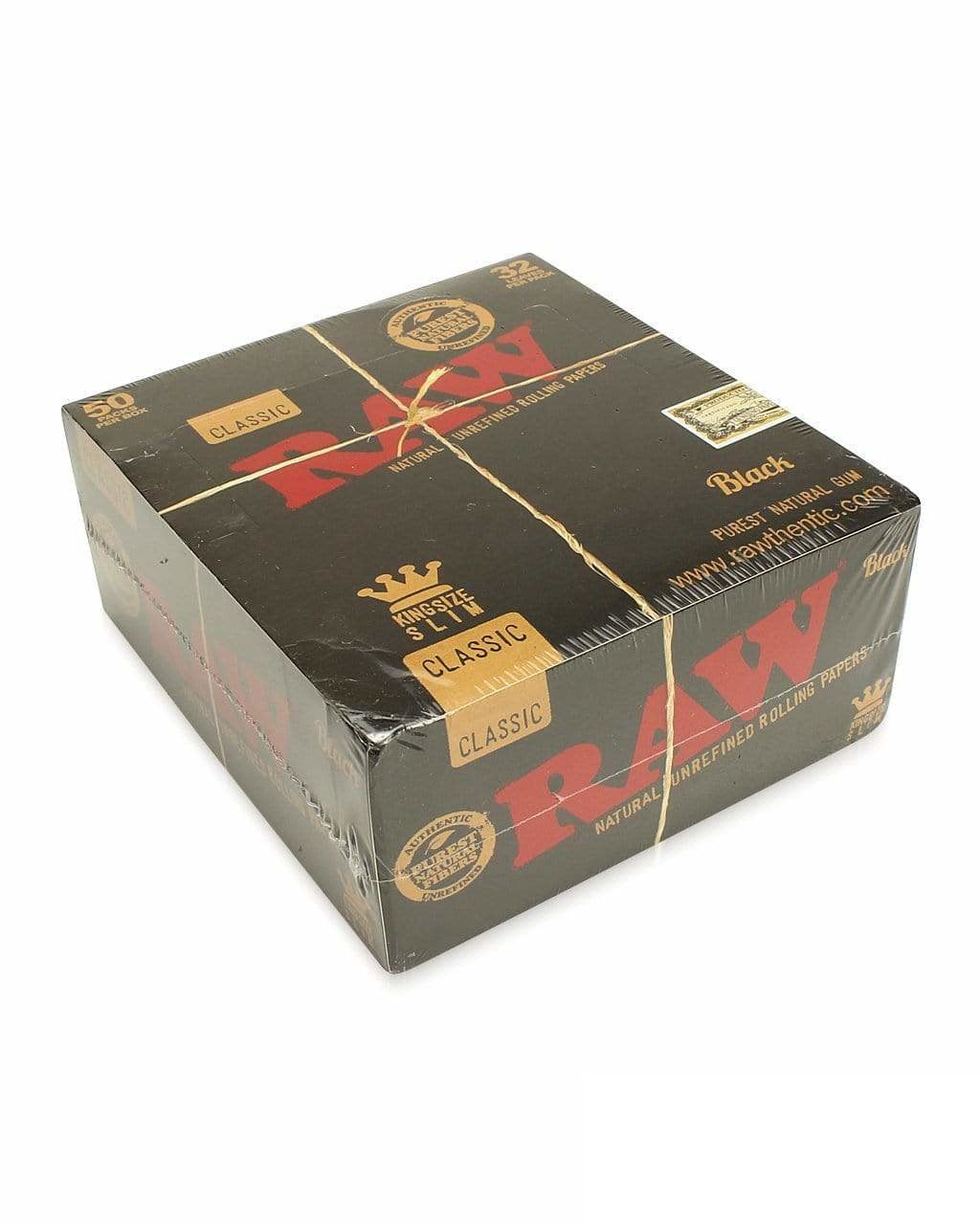 raw black classic rolling papers king size slim display box