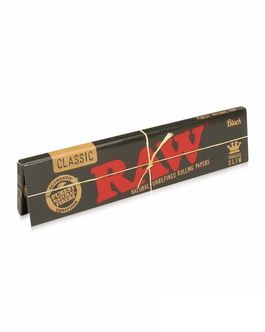 raw black classic rolling papers king size slim
