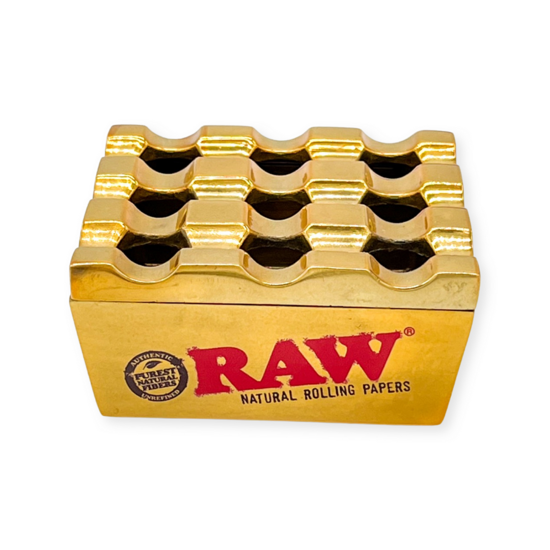 raw vanash tray ashtray gold brass