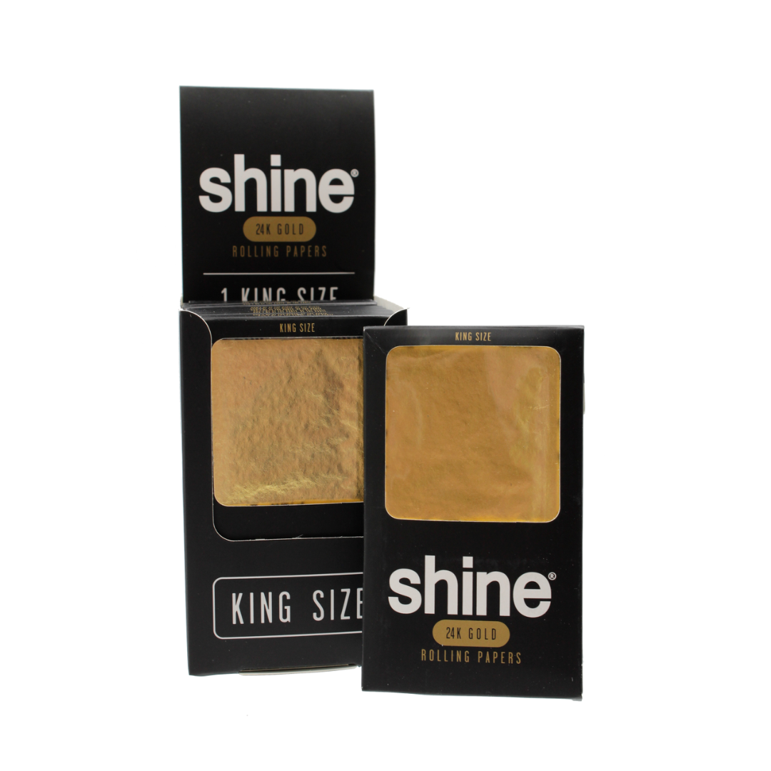 shine papers 24k gold rolling papers king size