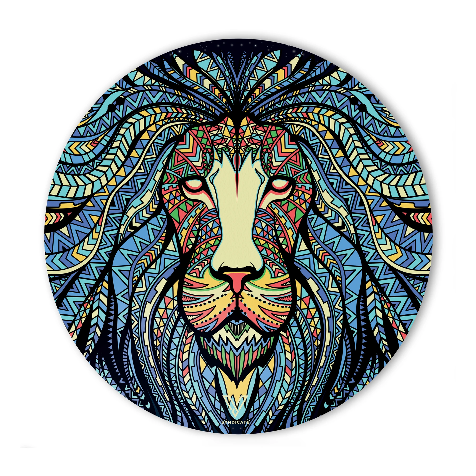 slikks silicone dab mat tribal lion small round