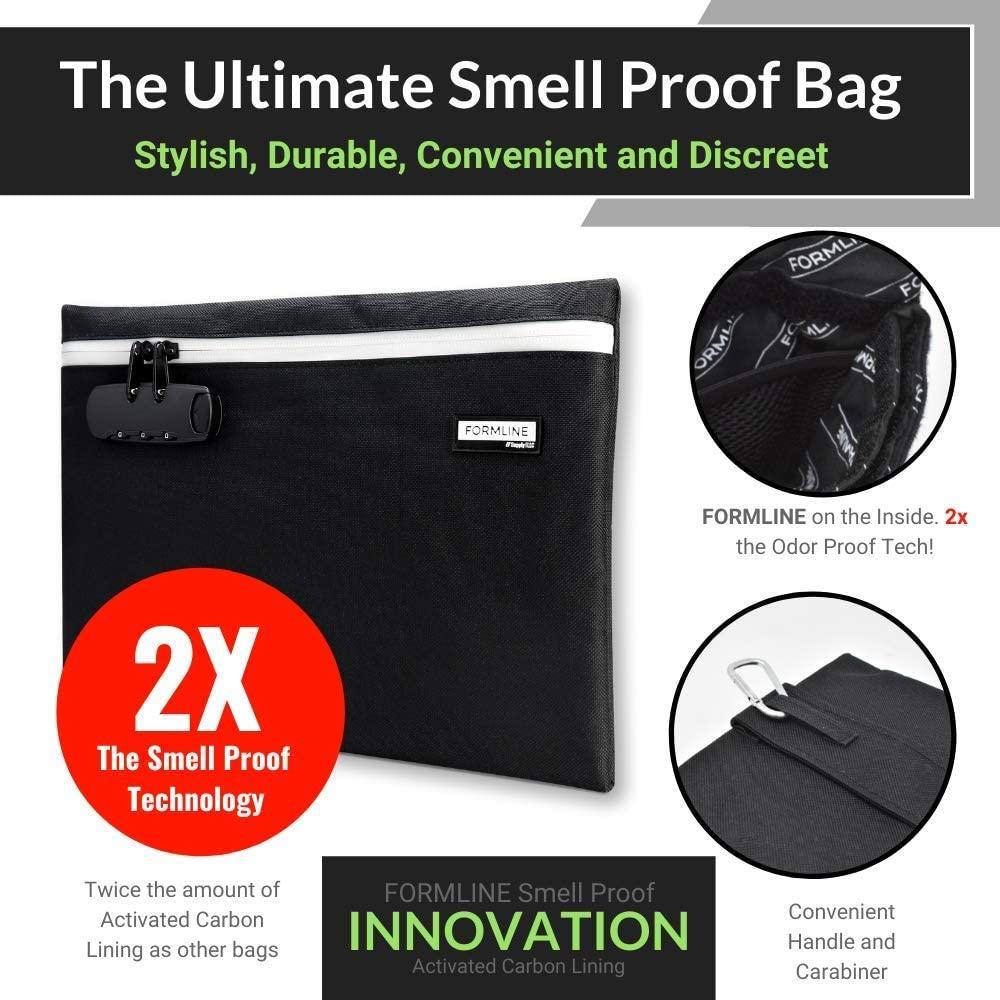 Formline Smell Proof Bag with Combination Lock (12" x 9")