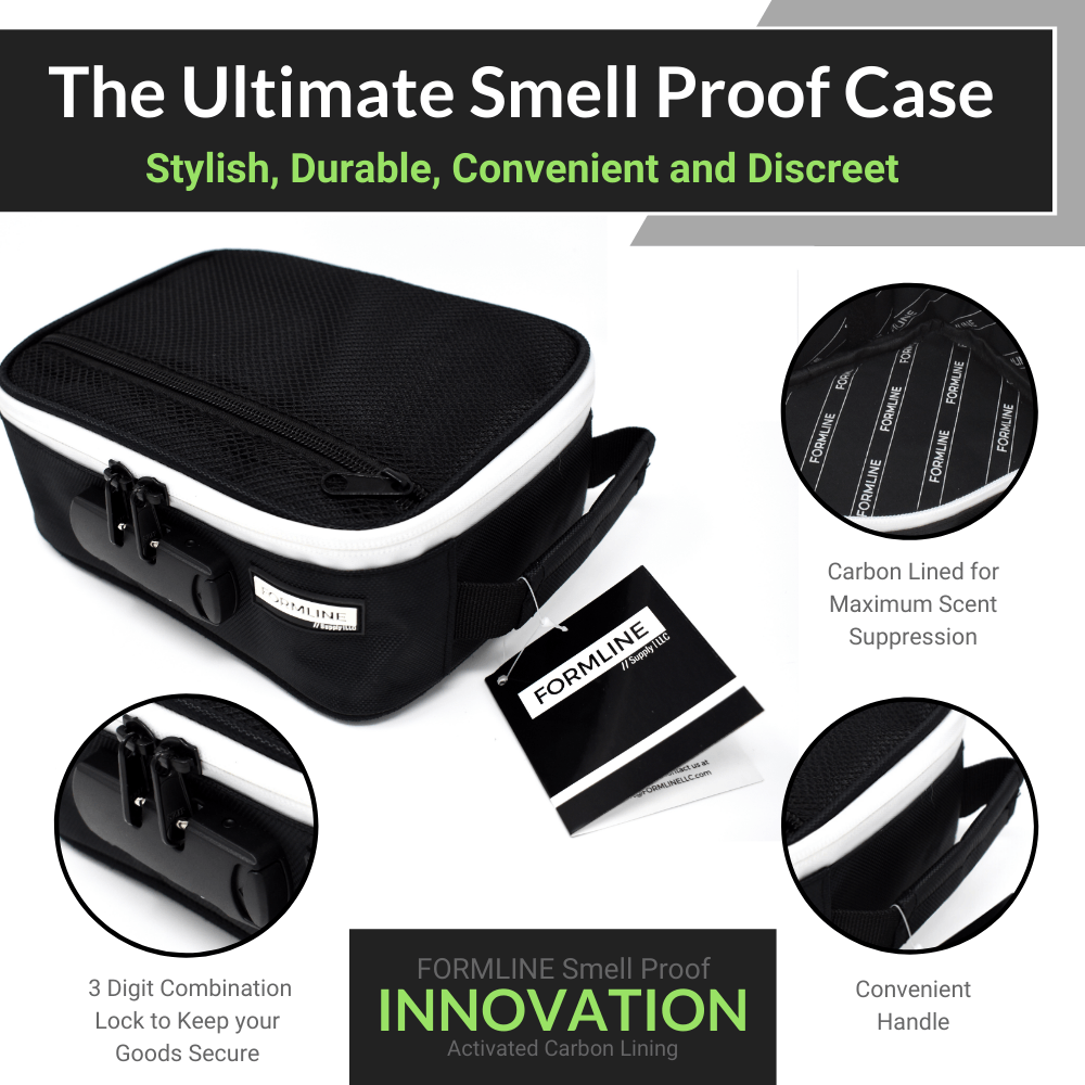 Formline Smell Proof Case with Combination Lock (8" x 6" x 3")