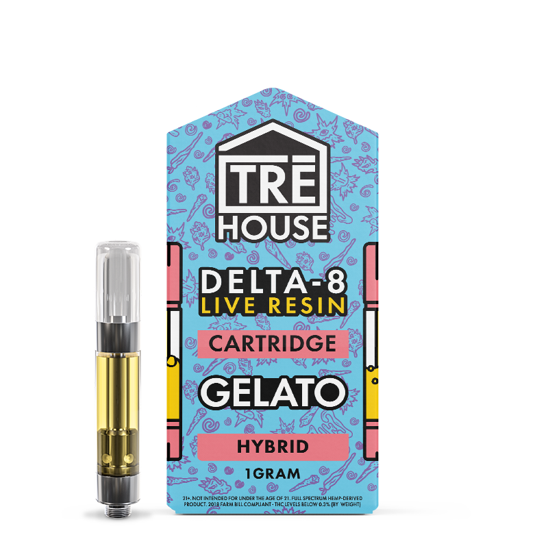 TRE House Delta-8 Vape Cartridge Gelato - BOOM Headshop TRE House Delta-8 Vape Cartridge Gelato - BOOM Headshop