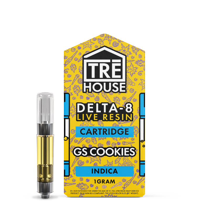 TRE House Delta-8 Live Resin Vape Cartridge GS Cookies Indica